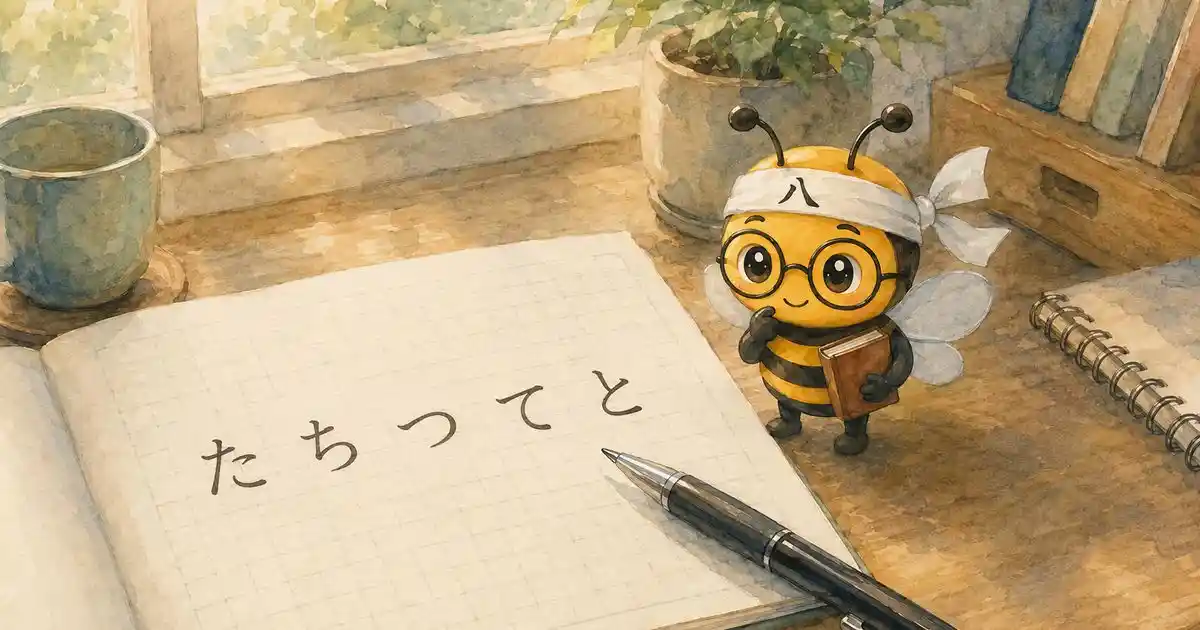 綺麗なひらがなを書く練習をイメージしたイラスト